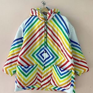 Psychic Outlaw sz L Custom Rainbow Quilt Coat